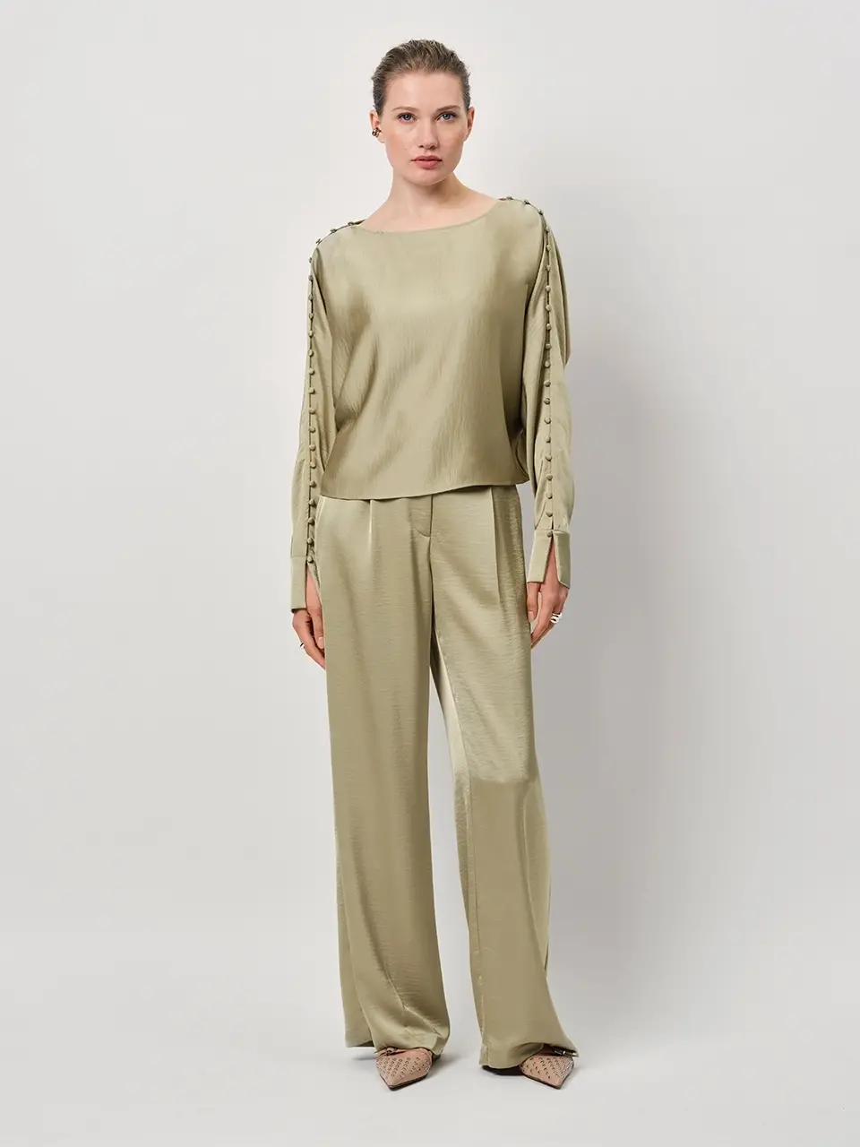 Dante 6 Wide Leg Broek Groen