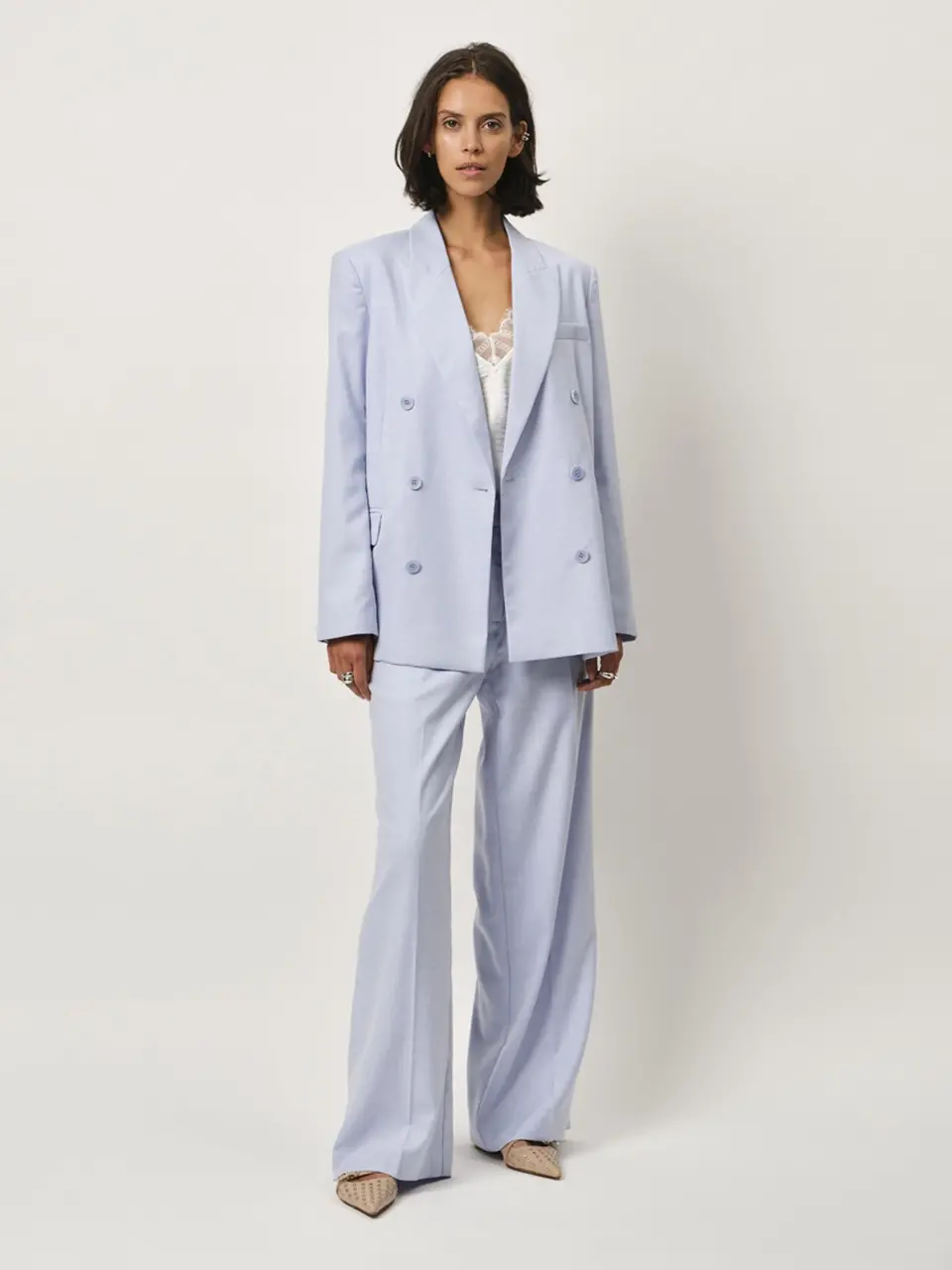 Dante 6 Wide Leg Broek Lichtblauw