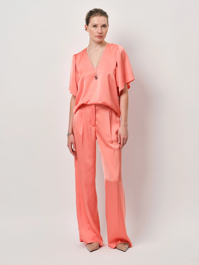 Dante 6 Wide Leg Broek Radiant Apricot