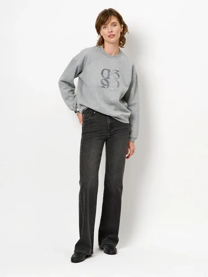 Dante 6 Wide Leg Jeans Washed Black