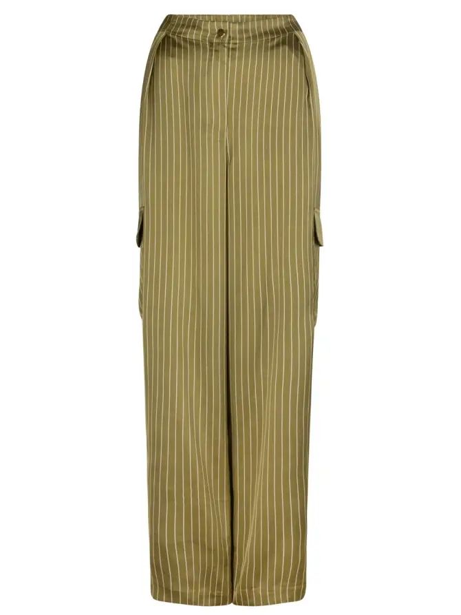 dante 6 Wijde pinstripe broek Groen