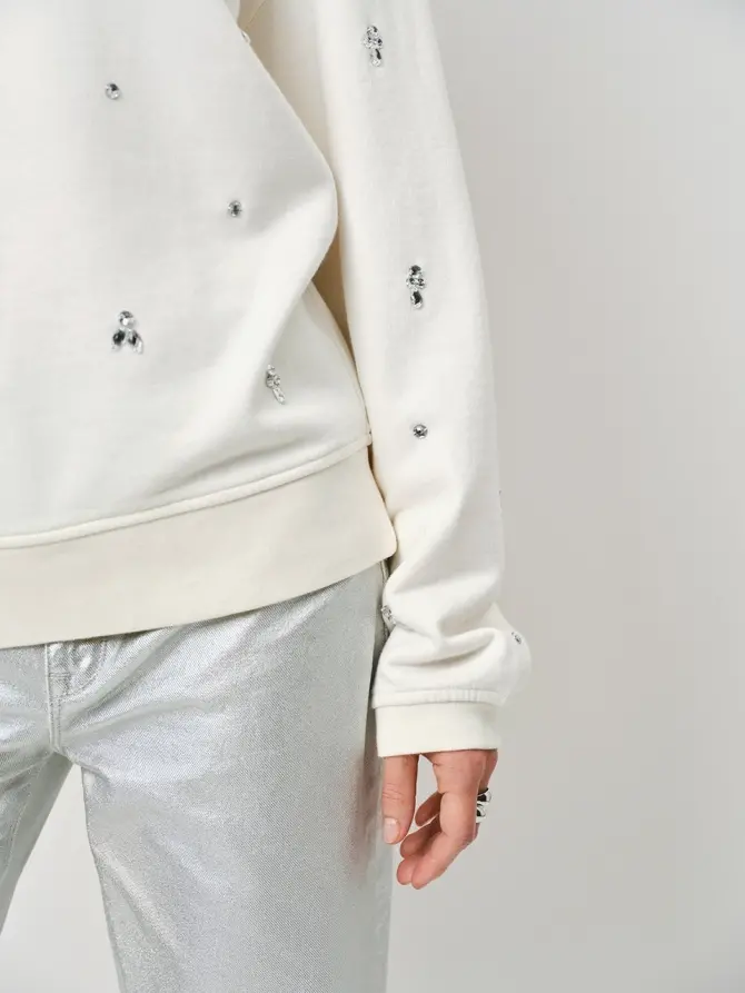 Dante 6 Zilveren Cropped Jeans Zilver