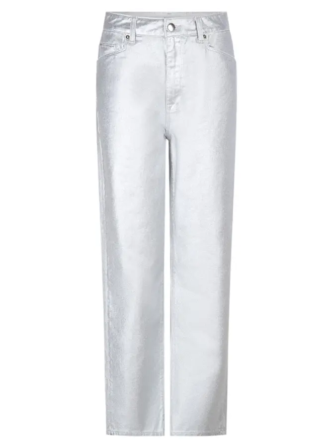 dante 6 Zilveren cropped jeans Zilver