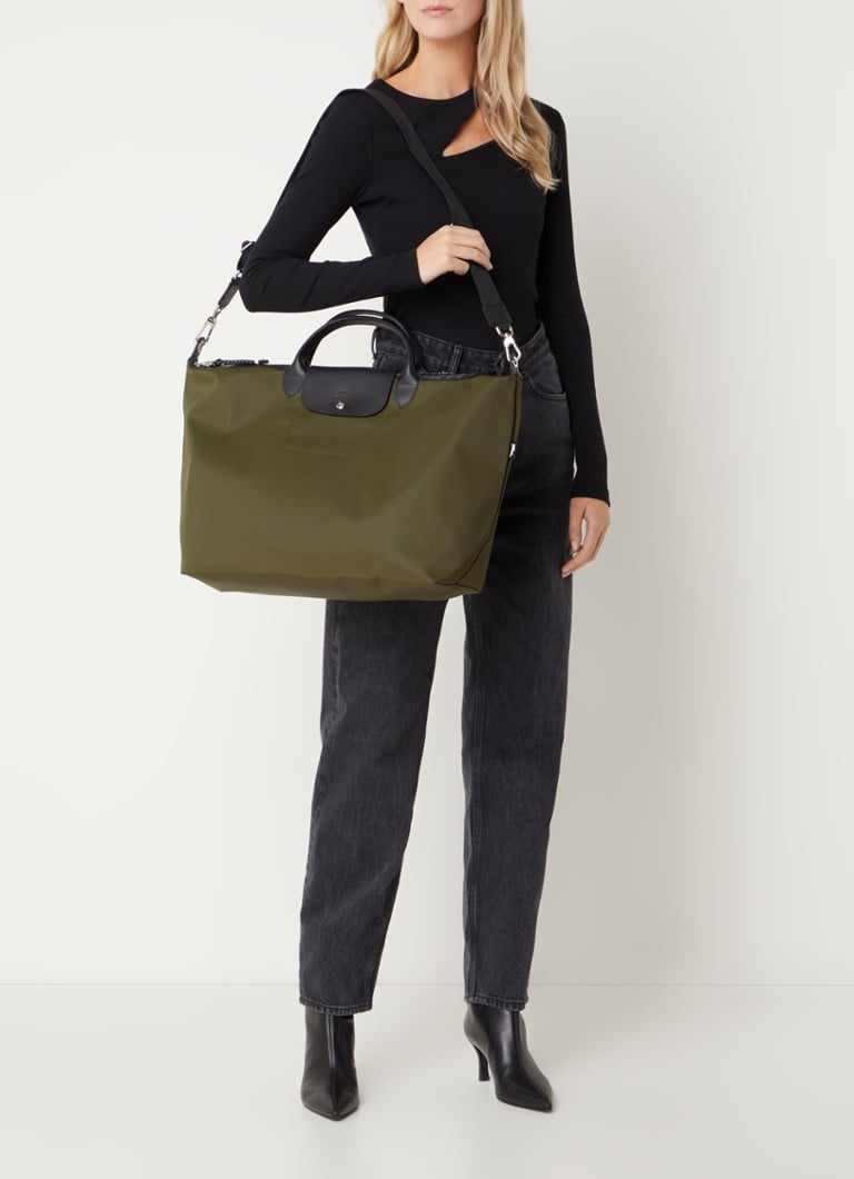 De Bijenkorf Longchamp Legergroen