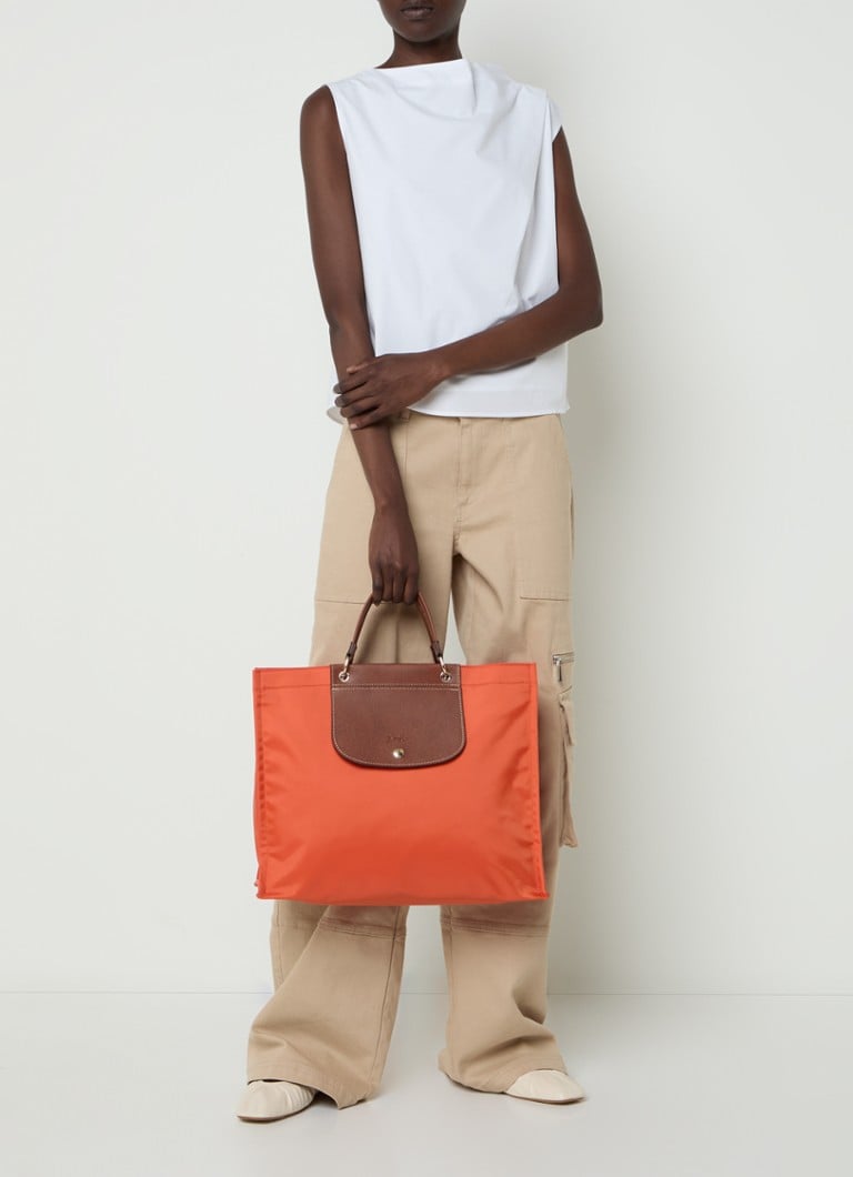 De Bijenkorf Longchamp Oranjerood