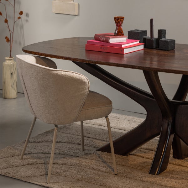 De Eekhoorn ADMIT EETKAMERSTOEL GEWEVEN STOF PEBBLE