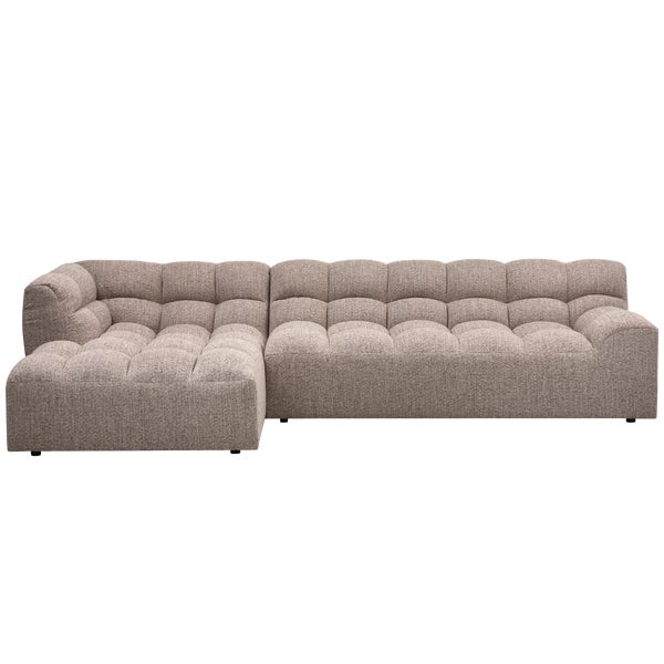 de eekhoorn ALLURE CHAISE LONGUE LINKS GEWEVEN STOF BRUIN MELANGE