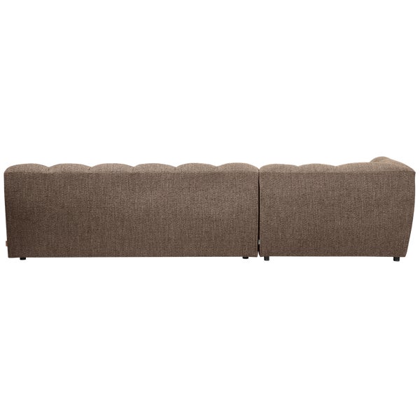 De Eekhoorn ALLURE CHAISE LONGUE LINKS GEWEVEN STOF DONKERBRUIN MELANGE