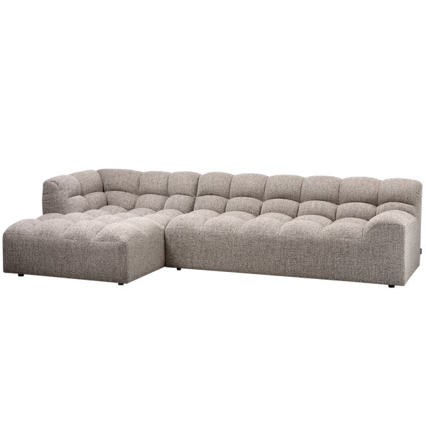 De Eekhoorn ALLURE CHAISE LONGUE LINKS GEWEVEN STOF KLEI MELANGE