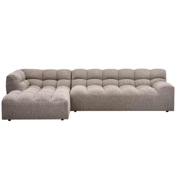 de eekhoorn ALLURE CHAISE LONGUE LINKS GEWEVEN STOF KLEI MELANGE