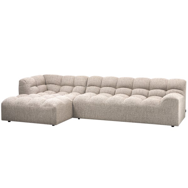 De Eekhoorn ALLURE CHAISE LONGUE LINKS GEWEVEN STOF NATUREL MELANGE