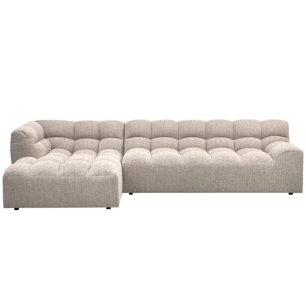 de eekhoorn ALLURE CHAISE LONGUE LINKS GEWEVEN STOF NATUREL MELANGE
