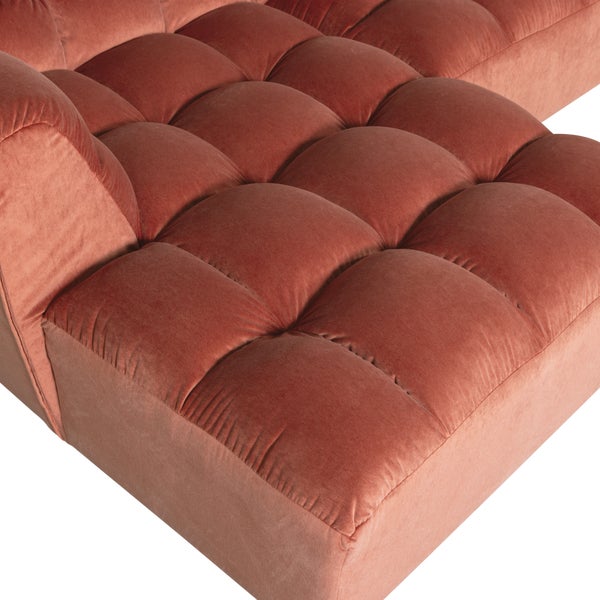 De Eekhoorn ALLURE CHAISE LONGUE LINKS VELVET BLUSH