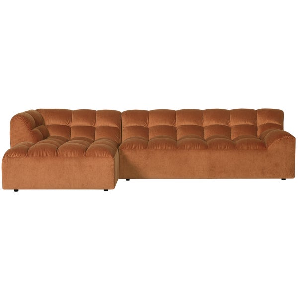 de eekhoorn ALLURE CHAISE LONGUE LINKS VELVET TERRA