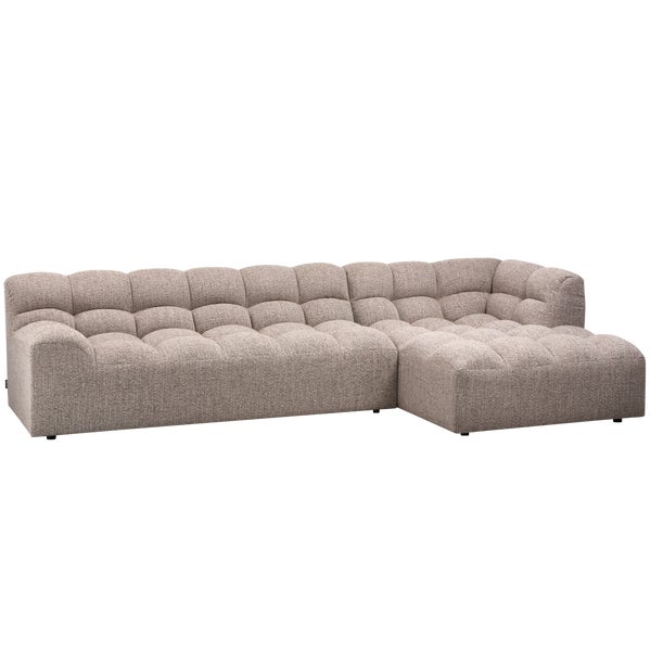 De Eekhoorn ALLURE CHAISE LONGUE RECHTS GEWEVEN STOF BRUIN MELANGE