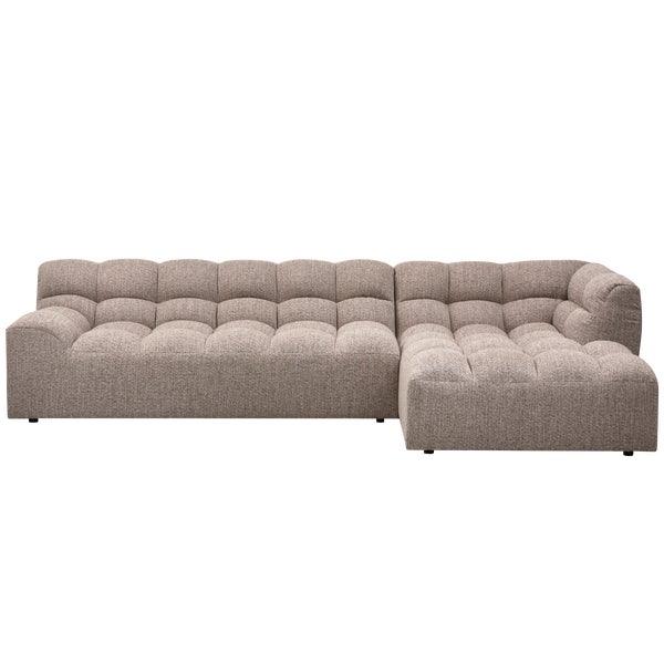 de eekhoorn ALLURE CHAISE LONGUE RECHTS GEWEVEN STOF BRUIN MELANGE