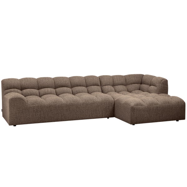 De Eekhoorn ALLURE CHAISE LONGUE RECHTS GEWEVEN STOF DONKERBRUIN MELANGE