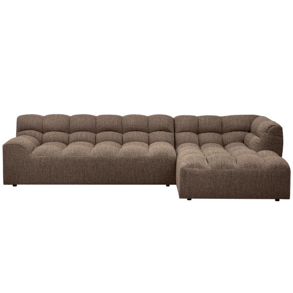 de eekhoorn ALLURE CHAISE LONGUE RECHTS GEWEVEN STOF DONKERBRUIN MELANGE