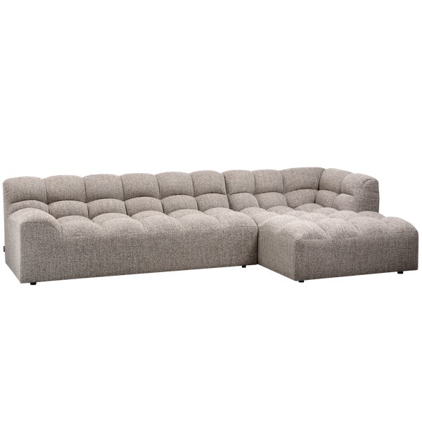 De Eekhoorn ALLURE CHAISE LONGUE RECHTS GEWEVEN STOF KLEI MELANGE