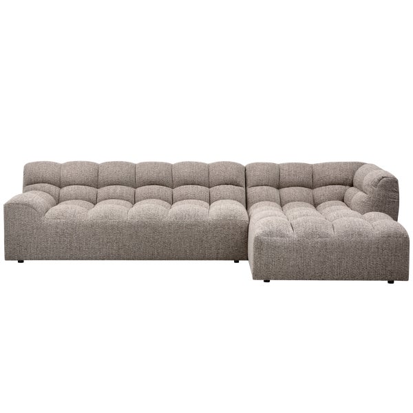 de eekhoorn ALLURE CHAISE LONGUE RECHTS GEWEVEN STOF KLEI MELANGE