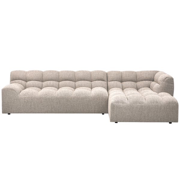 de eekhoorn ALLURE CHAISE LONGUE RECHTS GEWEVEN STOF NATUREL MELANGE