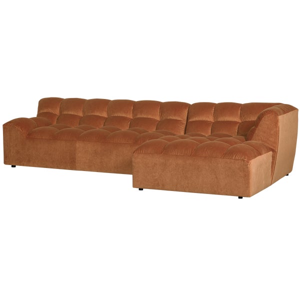 De Eekhoorn ALLURE CHAISE LONGUE RECHTS VELVET TERRA