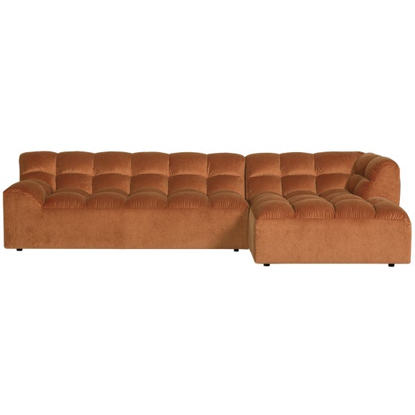 de eekhoorn ALLURE CHAISE LONGUE RECHTS VELVET TERRA