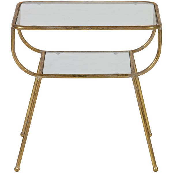 De Eekhoorn AMAZING BIJZETTAFEL METAAL/GLAS ANTIQUE BRASS