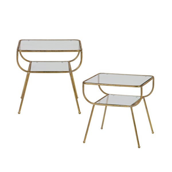 de eekhoorn AMAZING BIJZETTAFEL METAAL/GLAS ANTIQUE BRASS