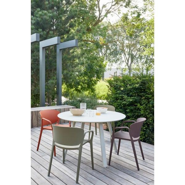 De Eekhoorn AUKE BUITENTAFEL ALUMINIUM MIST 75XØ120 CM