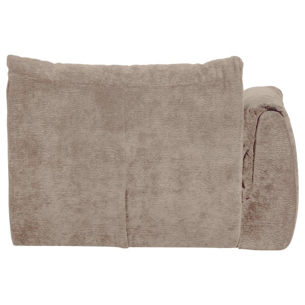 De Eekhoorn BAGGY 1-ZITS ELEMENT MET ARM LINKS 3D CHENILLE ZAND