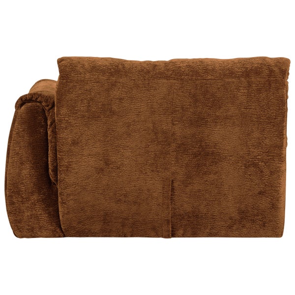 De Eekhoorn BAGGY 1-ZITS ELEMENT MET ARM RECHTS 3D CHENILLE MIDDENBRUIN