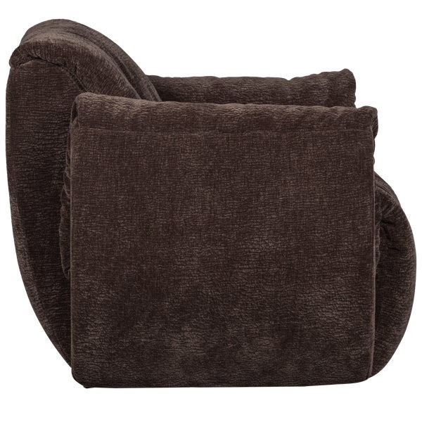 de eekhoorn BAGGY DRAAIFAUTEUIL 3D CHENILLE DONKERBRUIN