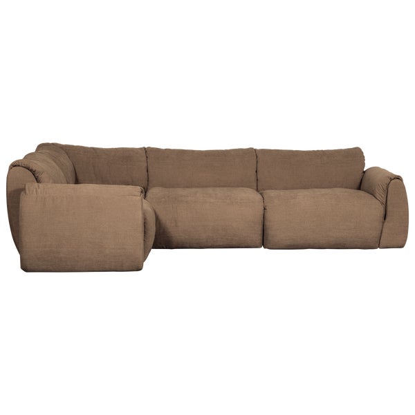 de eekhoorn BAGGY HOEKBANK LINKS GEWEVEN CHENILLE BRUIN