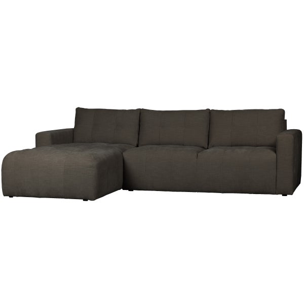 De Eekhoorn BAR CHAISE LONGUE BANK GEWEVEN STOF LINKS ANTRACIET