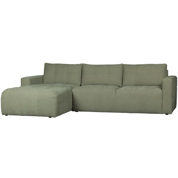 De Eekhoorn BAR CHAISE LONGUE BANK GEWEVEN STOF LINKS GROEN