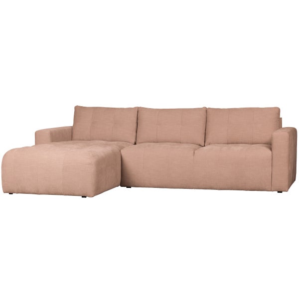 De Eekhoorn BAR CHAISE LONGUE BANK GEWEVEN STOF LINKS ROZE