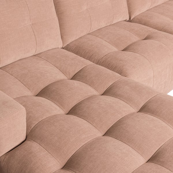 De Eekhoorn BAR CHAISE LONGUE BANK GEWEVEN STOF LINKS ROZE