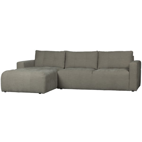 De Eekhoorn BAR CHAISE LONGUE BANK GEWEVEN STOF LINKS WARM GRIJS