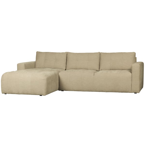 De Eekhoorn BAR CHAISE LONGUE BANK GEWEVEN STOF LINKS ZAND