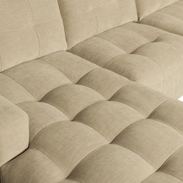 De Eekhoorn BAR CHAISE LONGUE BANK GEWEVEN STOF LINKS ZAND