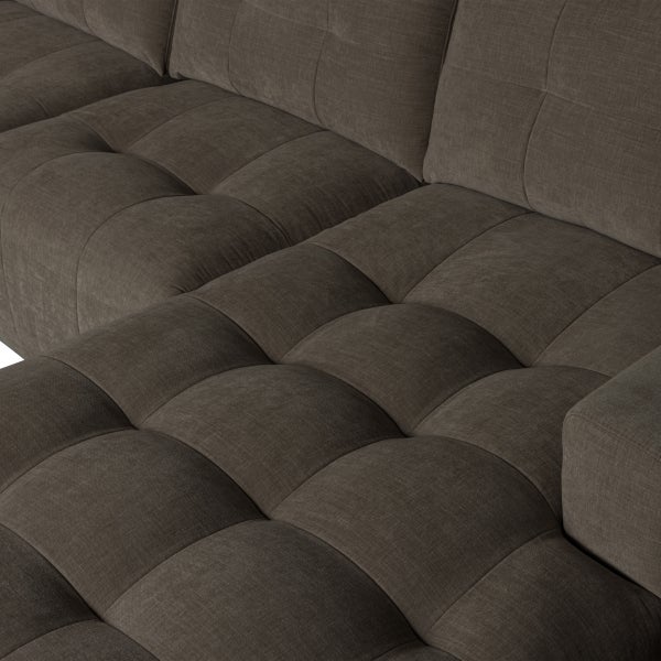 De Eekhoorn BAR CHAISE LONGUE BANK GEWEVEN STOF RECHTS ANTRACIET