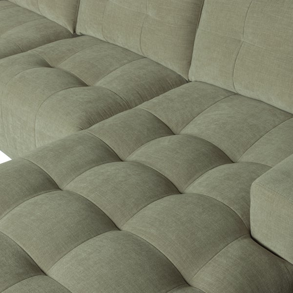 De Eekhoorn BAR CHAISE LONGUE BANK GEWEVEN STOF RECHTS GROEN