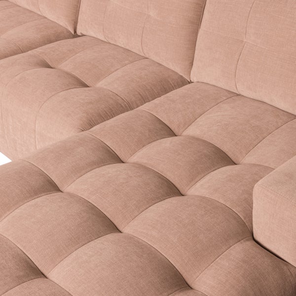 De Eekhoorn BAR CHAISE LONGUE BANK GEWEVEN STOF RECHTS ROZE