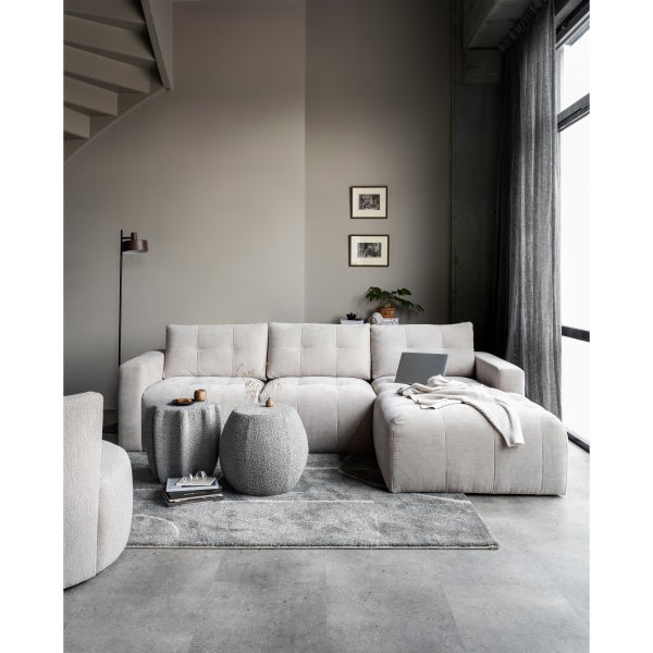 De Eekhoorn BAR CHAISE LONGUE BANK GEWEVEN STOF RECHTS ZAND