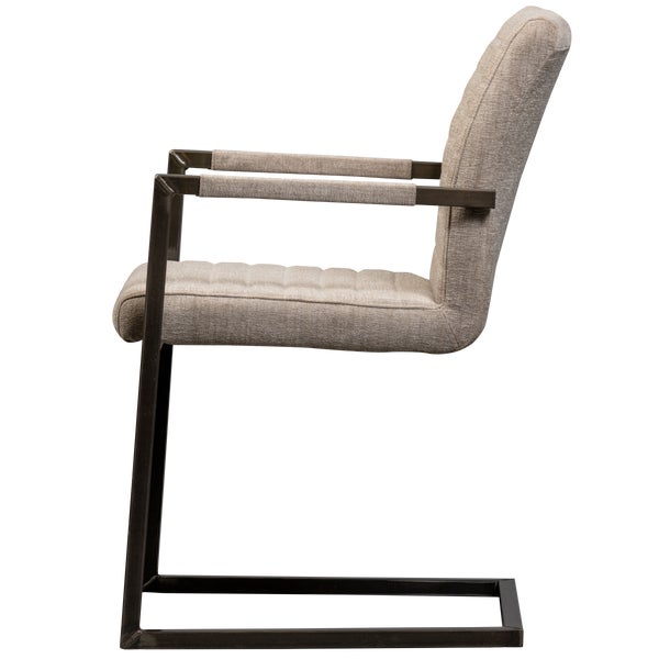 de eekhoorn BAS EETKAMERSTOEL GEWEVEN STOF ZAND MELANGE