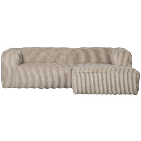 de eekhoorn BEAN CHAISE LONGUE RECHTS RIBSTOF TRAVERTIN