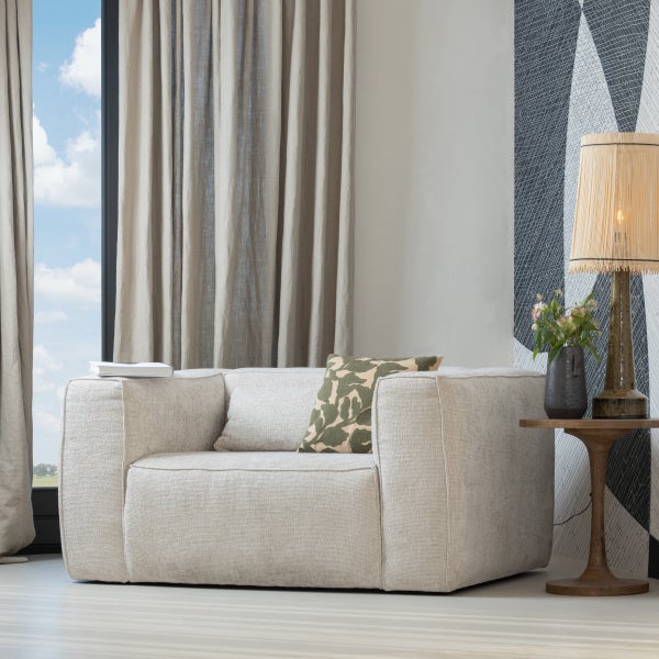 De Eekhoorn BEAN FAUTEUIL GROVE MELANGE STOF NATUREL