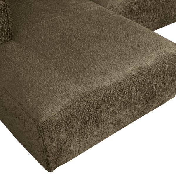 De Eekhoorn BEAN HOEKBANK LINKS STRUCTURE VELVET MOSS