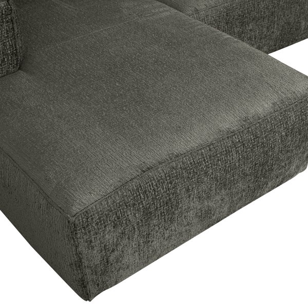 De Eekhoorn BEAN HOEKBANK LINKS STRUCTURE VELVET WATERPLANT